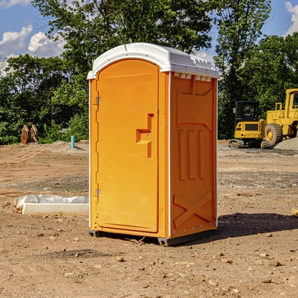 how often are the porta potties cleaned and serviced during a rental period in Lynch